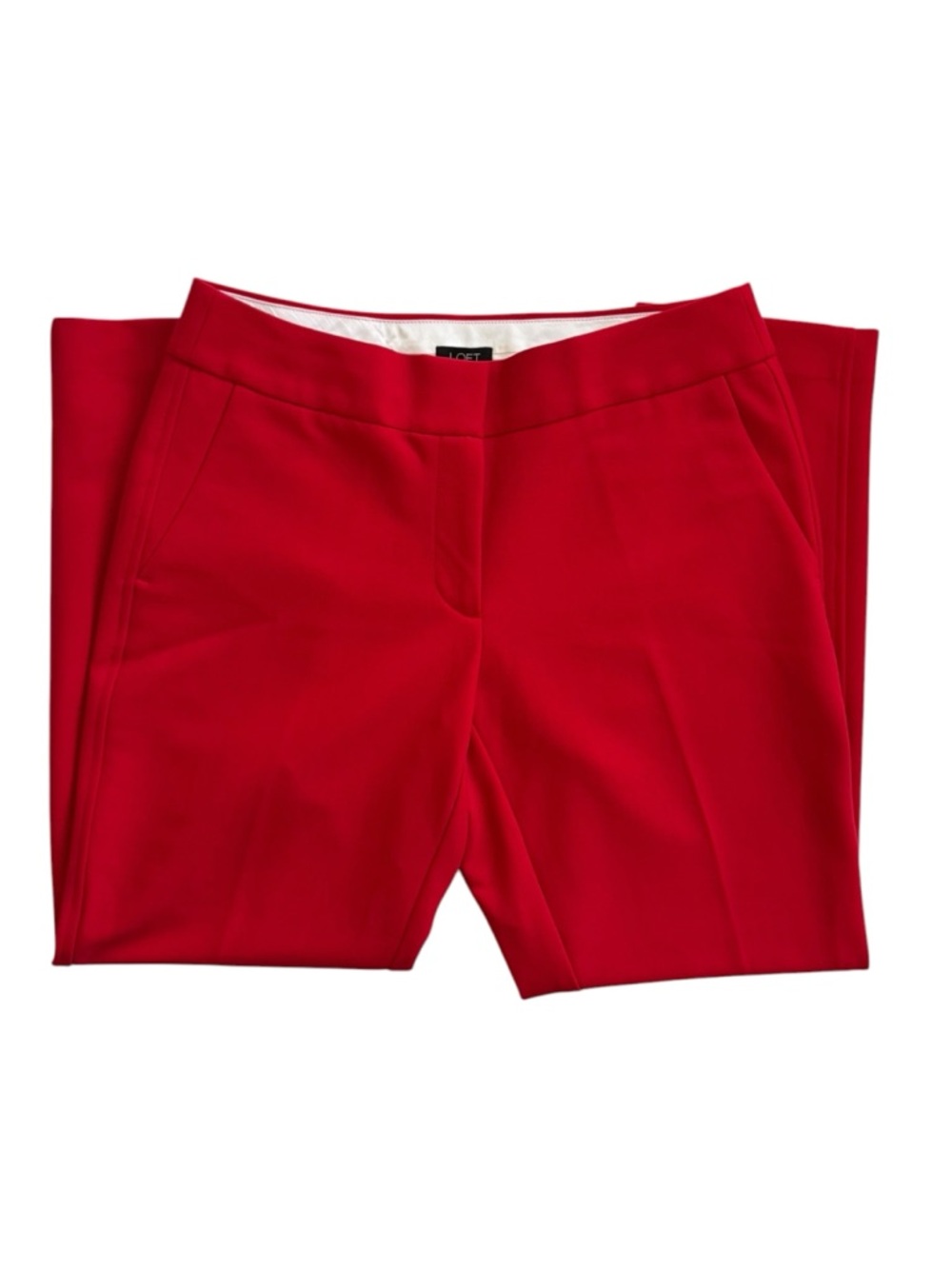 LOFT Red Women's Julie Trousers - Tailored light tapered Leg Sz: 6 - Picture 2 of 11